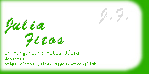 julia fitos business card