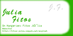 julia fitos business card